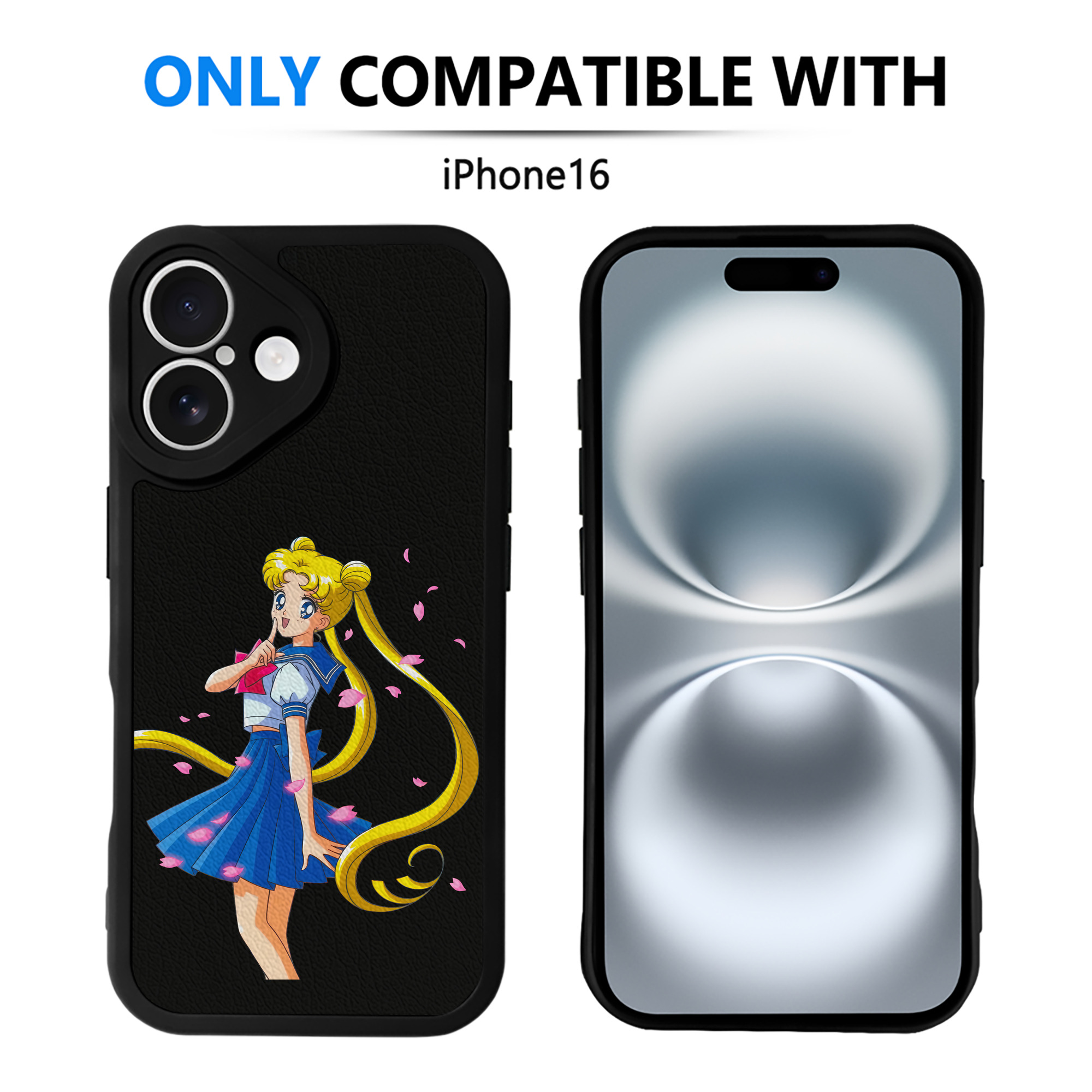 （画像用） 美少女戦士セーラームーン 愛野 美奈子 あいの みなこ Sailor Moon Aino Minako 【iPhone 16シリーズ対応】シリコンスマホケース（レザー調） 材質：シリコン